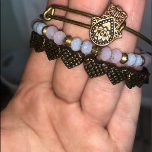 Alex and Ani bracelet stack